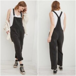 Aerie Twill Overall in Smoke Gray